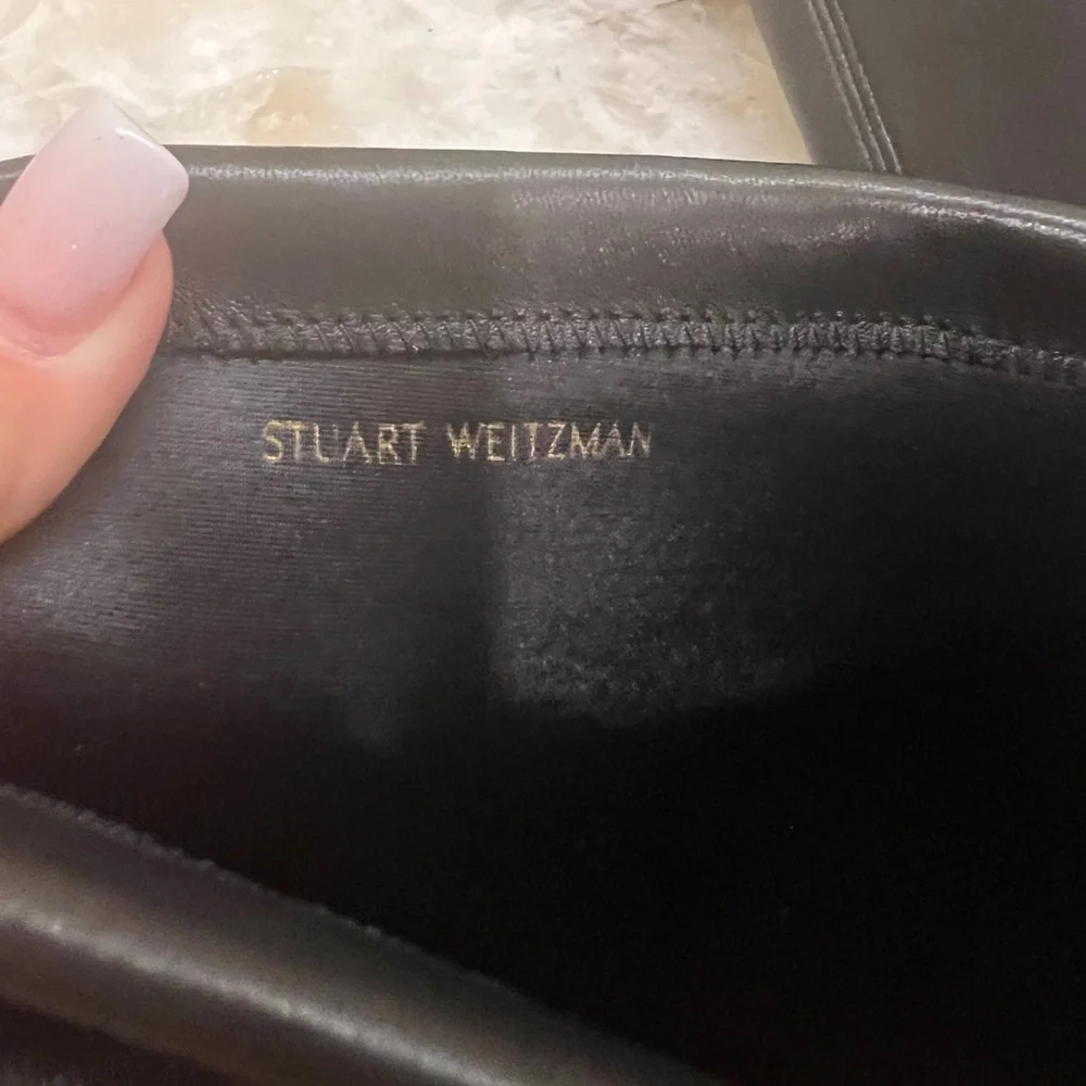 Stuart Weitzman Sexy Natalia Thigh High Length Stretch Leather Boots